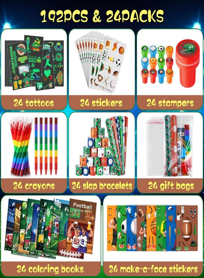 BenLouis 192Pcs Sports Party Favors Football Basketball Soccer Baseball Party Coloring Books Set Bulk for Kids Sports Themed Party Team Gift Goodie Bag Fillers School Classroom games Rewards - Image 2